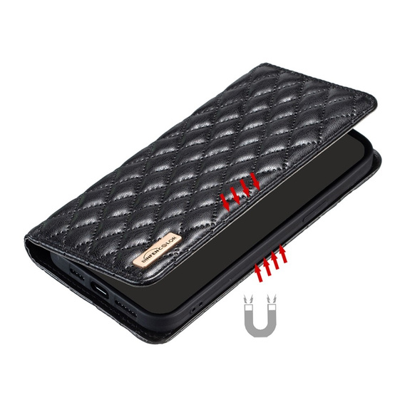 Flip case for Samsung Galaxy A35 5G, Wallet, BINFEN COLOR, black