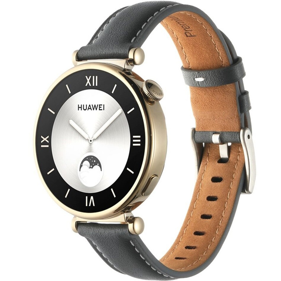 Natural leather strap for watches with 18mm attachment width