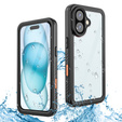 IP68 Waterproof Case for iPhone 16 Plus, black