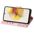 Flip case for Motorola Moto G73 5G, Butterfly, pink rose gold