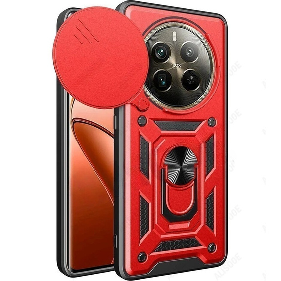Case for Realme 12 Pro 5G / 12 Pro+ 5G, CamShield Slide, red