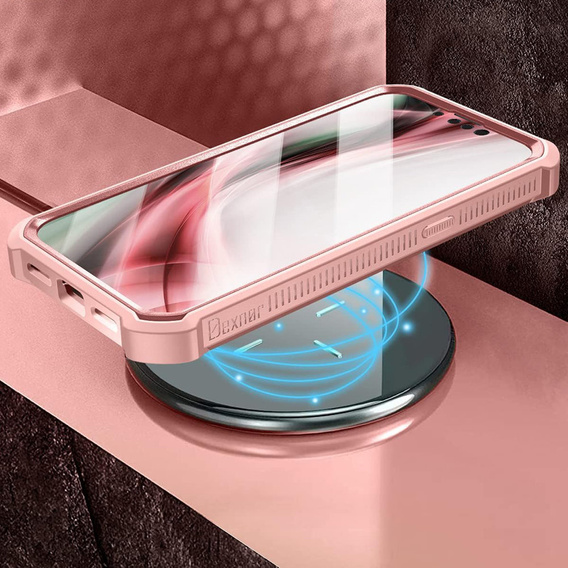 Armored case for iPhone 13 mini, Dexnor Full Body, pink rose gold