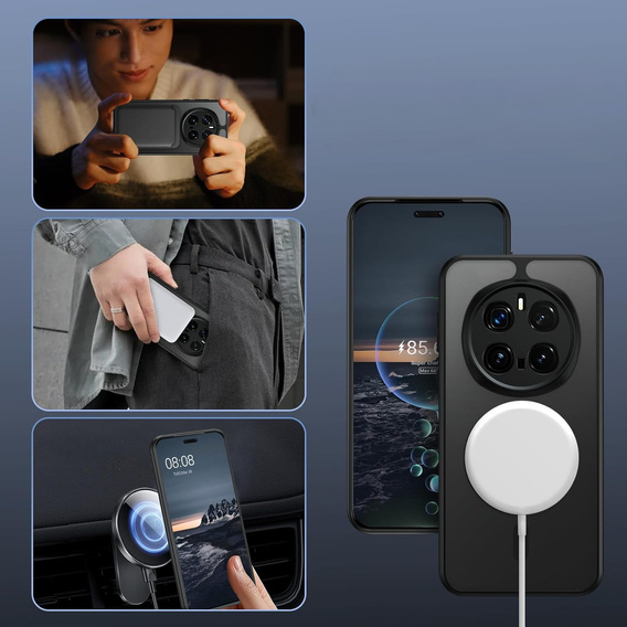 Case for Honor Magic 7 Pro, for MagSafe, ERBORD Matt Case, black