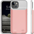 Case with 6500mAh Battery for iPhone 13, pink