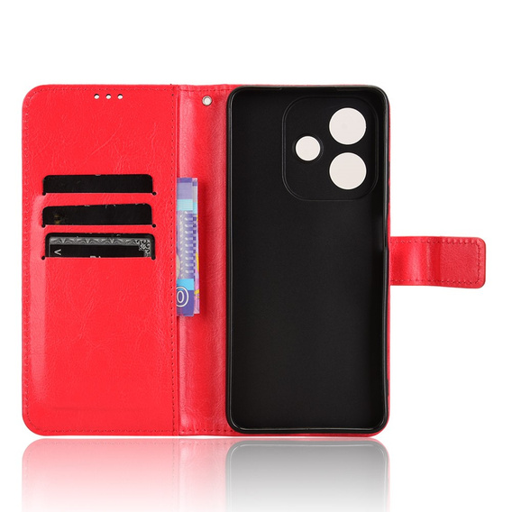 Flip case for Oppo A40 / Oppo A40m, Crazy Horse Wallet, red