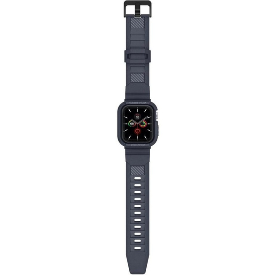 Spigen strap with case for Apple Watch 4/5/6/7/8/9/SE 44/45mm, Rugged Armor Pro, charcoal grey