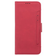 Flip case for Oppo A58 4G, Card Slot, red