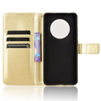 Flip case for Oppo Reno 12FS / 12F, Crazy Horse Wallet, gold