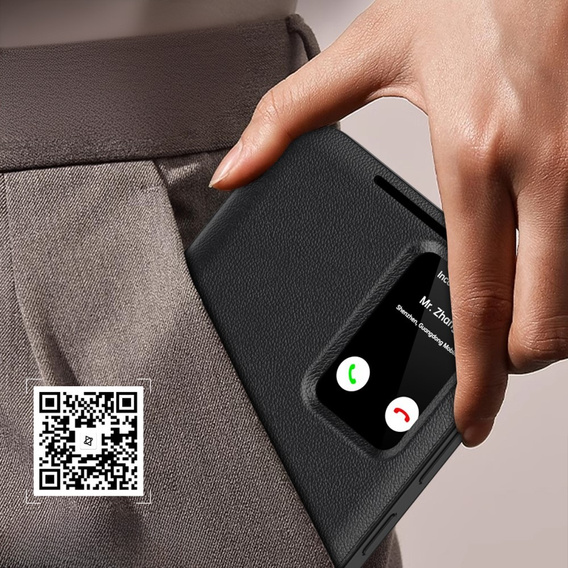 Flip case for Samsung Galaxy A55 5G, Smart View Wallet, black