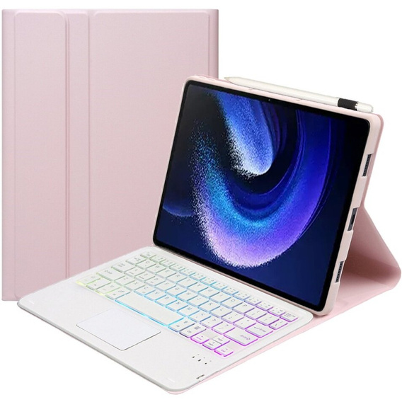 Case + keyboard Xiaomi Pad 6 / 6 Pro, with touchpad, pink