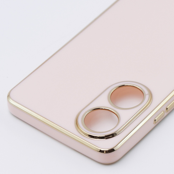 Case for Oppo A58 4G, Glamour CamShield, pink rose gold