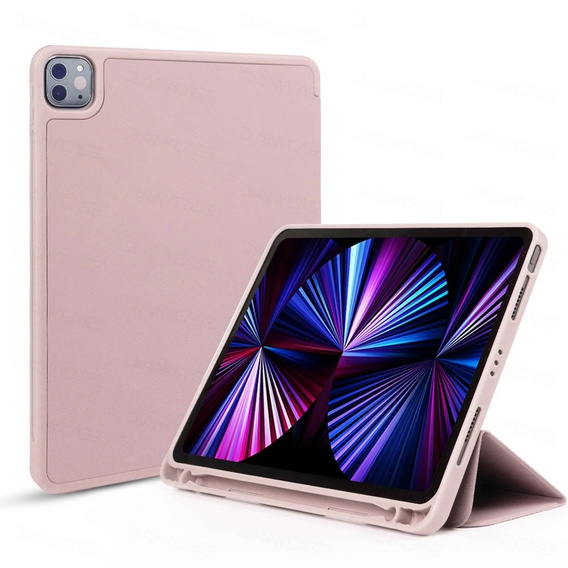 Case for iPad Pro 11 2024, Smartcase with stylus space, pink