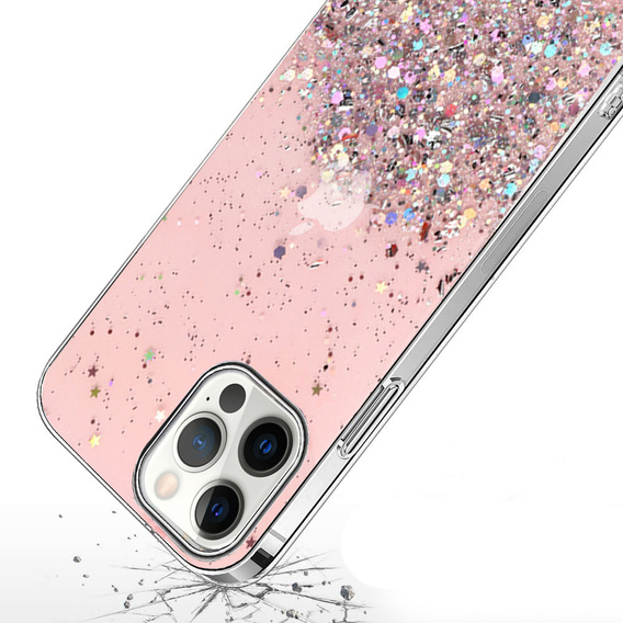 Case for iPhone 13 Pro, Glittery, pink