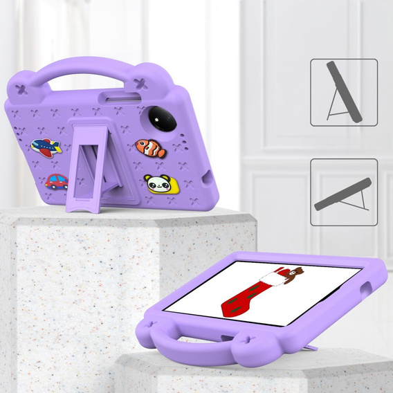 Children's case for Xiaomi Redmi Pad SE 8.7", Cute Patterns, with stand, purple