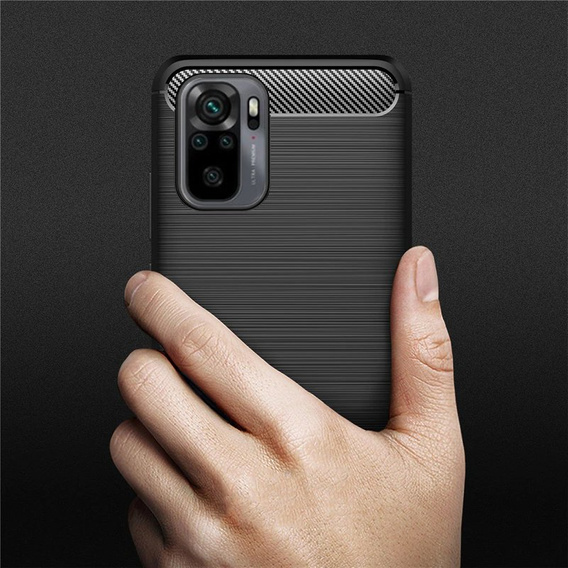 Case for Xiaomi Redmi Note 10 / 10S, Carbon, black