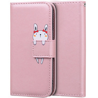 Flip case for Motorola Moto G22, Wallet Bunny, pink