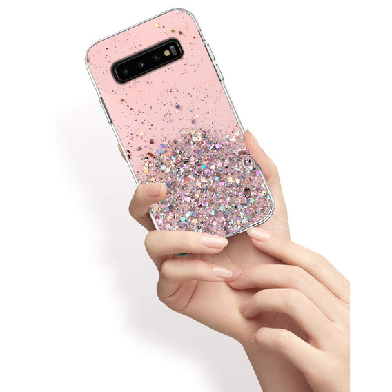 Case for Samsung Galaxy S10 5G, Glittery, pink
