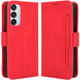 Flip case for Samsung Galaxy M15 5G, Card Slot, red