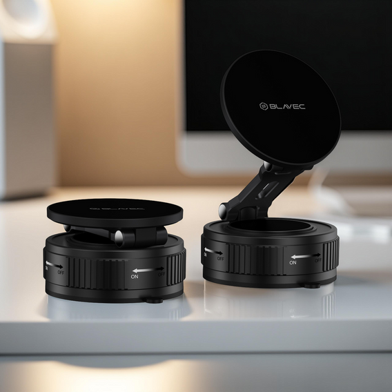 Magnetic vacuum phone holder, for smartphones with MagSafe and magnetic cases