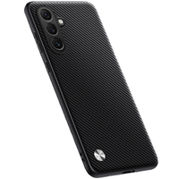 Leather case for Samsung Galaxy M55 5G, leather hybrid, carbon black