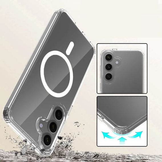 Case for Samsung Galaxy S24, Fusion Hybrid, for MagSafe, transparent
