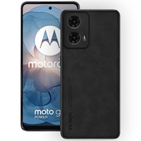 Case for Motorola Moto G24 / G24 Power / G04, ERBORD Business, with metal plate for car mounts, black