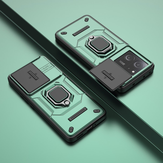 Case for Xiaomi 13T / 13T Pro, KickStand Camera Lens, green