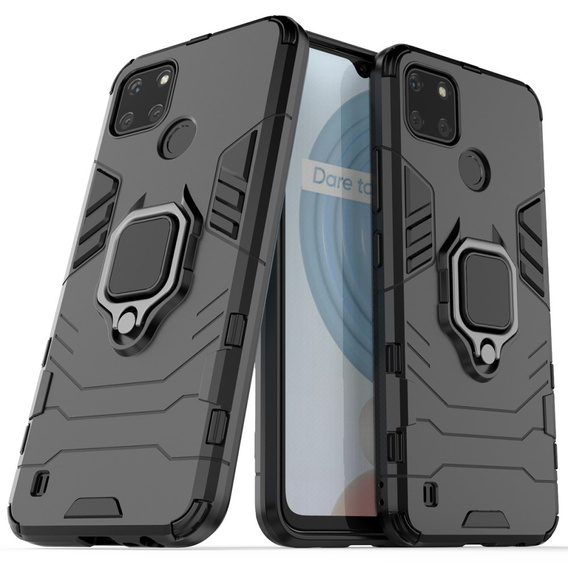 Case for Realme C21Y, Kickstand Ring, black