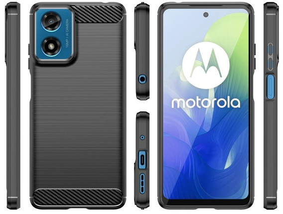Case for Motorola Moto G24 / G24 Power / G04, Carbon, black