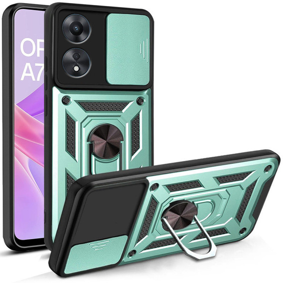 Case for Oppo A78 5G, CamShield Slide, green