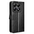 Flip case for Xiaomi 14T Pro, Crazy Horse Wallet, black