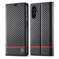 Flap case for Samsung Galaxy A35 5G, Carbon LC.IMEEKE, black