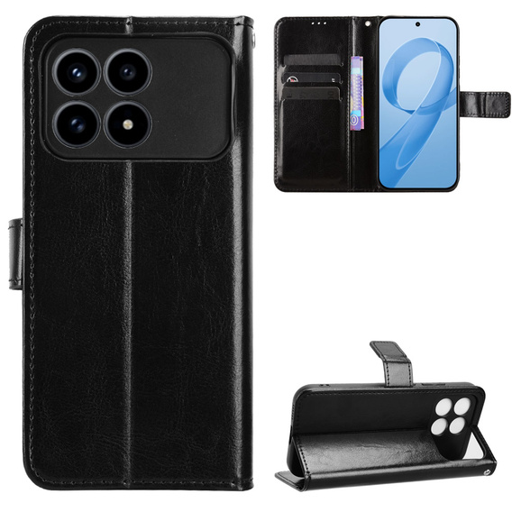 Crazy Horse Wallet flip case for Xiaomi Poco F8 Pro