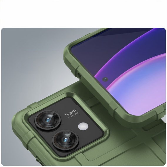 Case for Motorola Edge 40 Neo, Rugged Shield, green