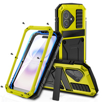 R-JUST case with stand and built-in glass for iPhone 17