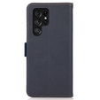 KHAZNEH RFID case for Samsung Galaxy S24 Ultra, Litchi Texture, blue