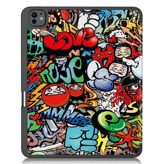 Case for iPad Pro 13" 2024 (7 gen.), Smartcase, graffiti