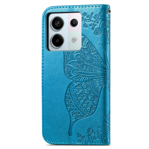 Flip case for Xiaomi Redmi Note 13 Pro 5G, Butterfly, blue
