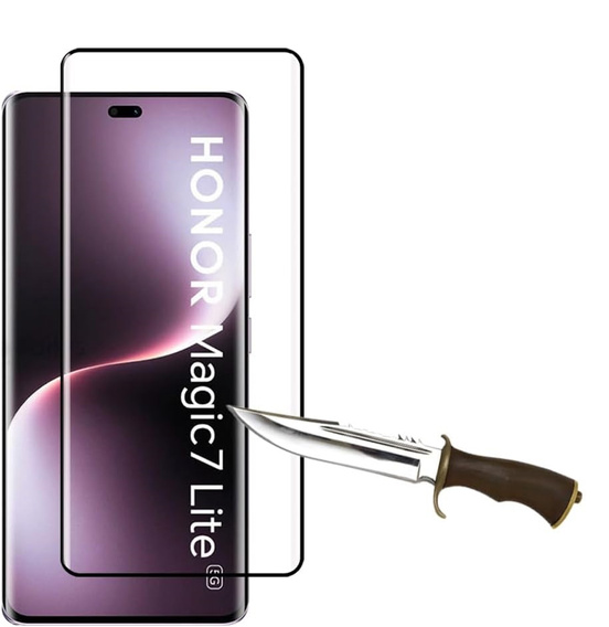 3D Tempered Glass for Honor Magic 7 Lite, black frame