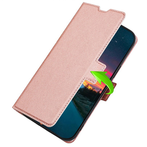 Flip case for Xiaomi 12 Pro, Wallet, pink rose gold
