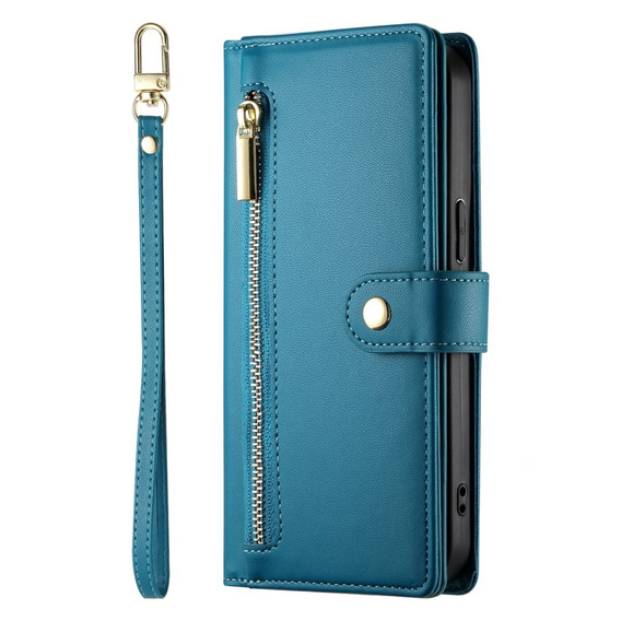 Flip case for Xiaomi Redmi Note 14 Pro 5G / Poco X7 5G, Wallet Zipper Pocket, blue