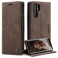 CASEME case for Huawei P30 Pro, Leather Wallet Case, dark brown