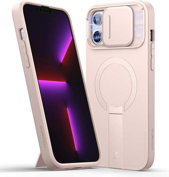 Case for iPhone 13 Pro Max/12 Pro Max Suritch Shockproof, Suritch Shockproof, for MagSafe, pink