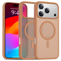 Matt Case for iPhone 17 Pro, for MagSafe, translucent brown