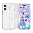 Case for iPhone 17, for MagSafe, glitter, transparent