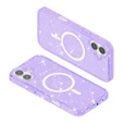 Case for iPhone 17, for MagSafe, glitter, translucent purple