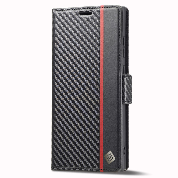 Flip case for Samsung Galaxy S24 Ultra, Carbon LC.IMEEKE, black