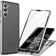 Case for Samsung Galaxy S24, Magnetic Dual Glass, silver