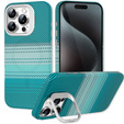 Case for iPhone 15 Pro, Frame Kickstand, for MagSafe, Moon Green
