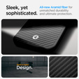 Spigen Case for iPhone 16E, Enzo Aramid MagSafe, carbon black + 9H Tempered Glass